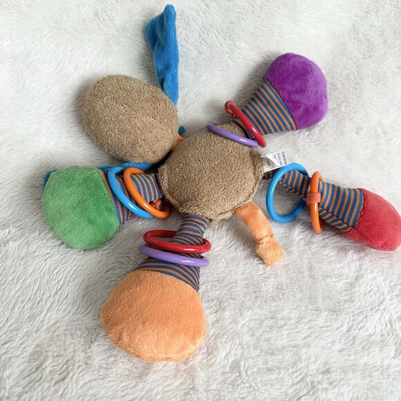 Jellycat Jelly Kitten Brown Dog Rattle Rings Activity Toy Baby Plush - Picture 4 of 6